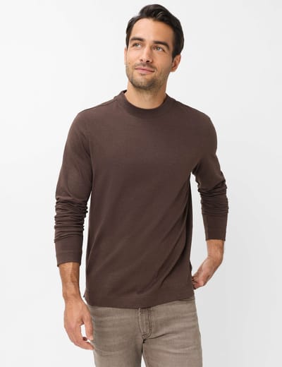 Brax Heren Shirt  Style TIMON chocolate, donkerbruin, maat M