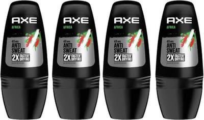 Axe Deo Roller - Africa Dry - 4 x 50 ml