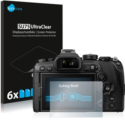 Savvies - Screenprotector voor Olympus OM-D E-M1 Mark III - Folie Beschermfolie transparant 6 Stuks