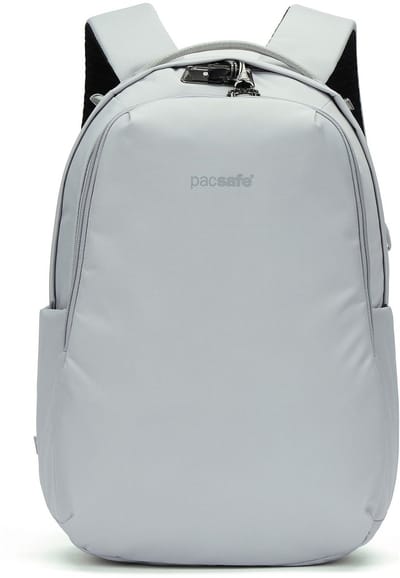 Pacsafe V Carry on Backpack - 16L - All-around Rugtas - RFID-blokkerend - Geschikt voor 13-inch laptop - Beveiligde Reistas - Lichtgrijs