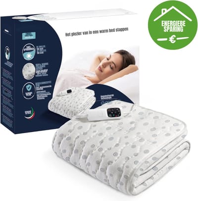 RONN® Elektrische onderdeken - Onderdeken - Elektrische onderdeken 1 persoons - Wit - ‎150cm x 80cm x 1cm