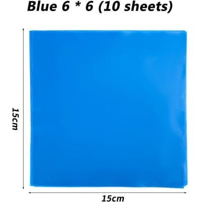 10 stuks Tandheelkundig Rubberen Dam Natuurlijk Latex Barrièreblad 5x5 6x6 Inch voor Tandarts Mondzorg Chirurgische Benodigdheden blue