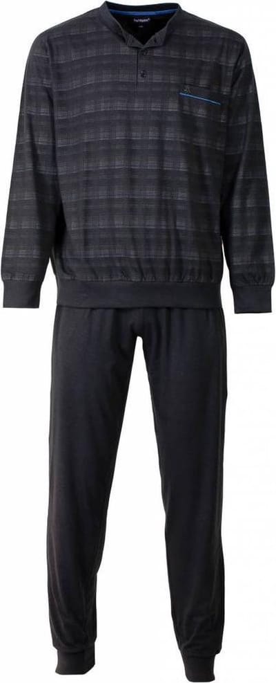 Paul Hopkins Heren Pyjama - Polo Sluiting - Katoen - Grijs - Maat S