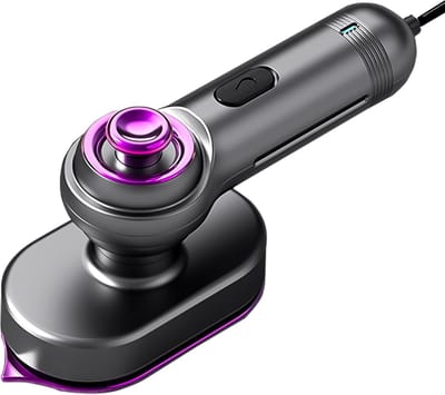Draagbare mini-strijkmachine, reisstoomstrijkijzer voor kleding, klein formaat voor studentenhuisvesting, essentiële zaken voor zakenreizen, reizen (paarsgrijs)