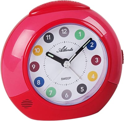 Stille Kinderwekker Roze voor Meisjes met Snooze en Lichtgevende Wijzers