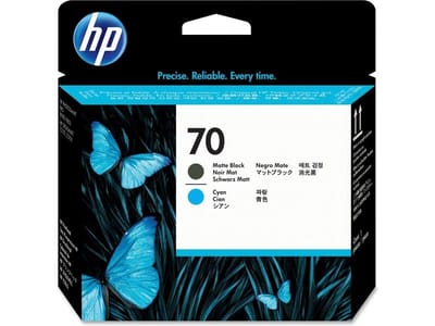 HP C9404A nr. 70 printkop mat zwart / cyaan (origineel)