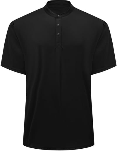 ALLTHEMEN Heren Henley T-Shirt Knoopsluiting - Comfortabel Sneldrogende - S