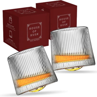 House of Husk 2 Stuks Premium Whiskey Glazen Set - Whiskeyglas - Tuimel Design - Hooglans - Whiskey Cadeauset