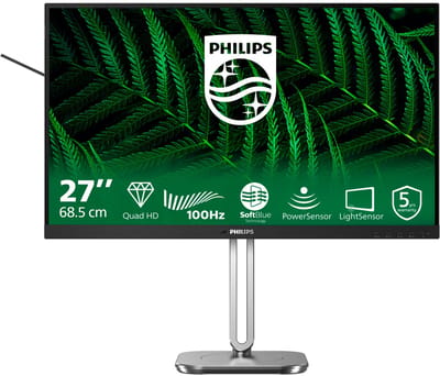 Philips 27B2G5500 - 27 inch QHD Business Monitor - 100Hz - 5 jaar garantie