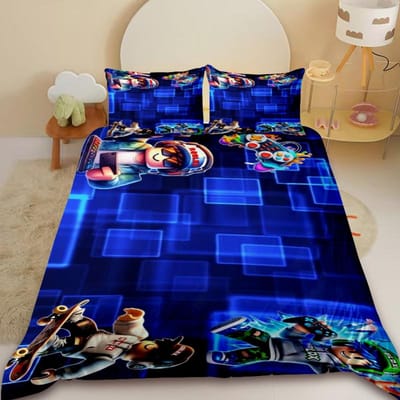 Kinderen Cartoon Roblox 3-delige Dekbedovertrek Roblox Spel Kinderen Tieners Beddengoed Set Anime Huidvriendelijk Slaapkamer Decor EU Single 135x200cm