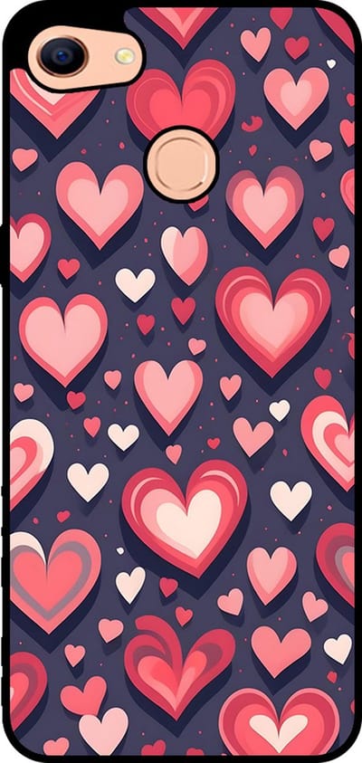 Smartphonica Telefoonhoesje Geschikt voor Oppo F5 met Hartjes Opdruk - TPU Backcover Case With Heart Design geschikt voor Oppo F5
