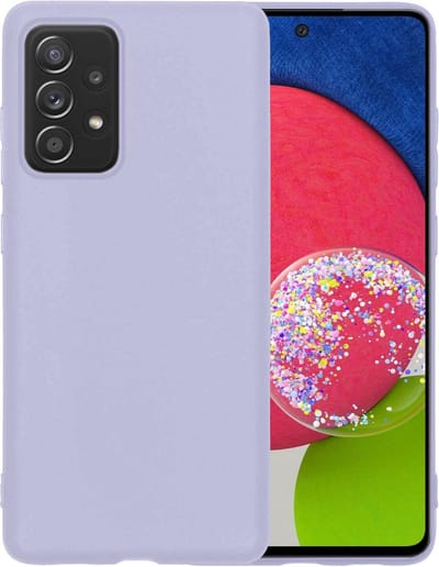 Hoesje - Geschikt voor Samsung Galaxy A52s 5G - Sterk & Shockproof - Siliconen Case - Hoes Cover - Telefoonhoes - Lila