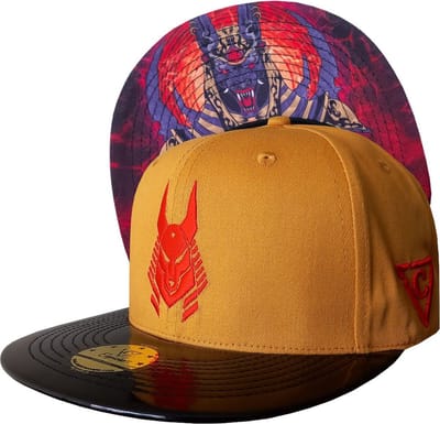 Capiche® Snapback Pet Heren – Anubis – Geel & Zwart Metallic – Verstelbaar met Druksluiting – Sportcap – Baseball Cap – Mannen Pet