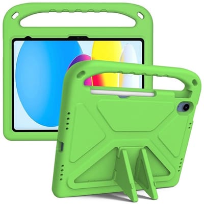 Coverup Tablethoes geschikt voor iPad (2025) / iPad 10.9 (2022) Hoesje - ShockProof Kids Case - Groen