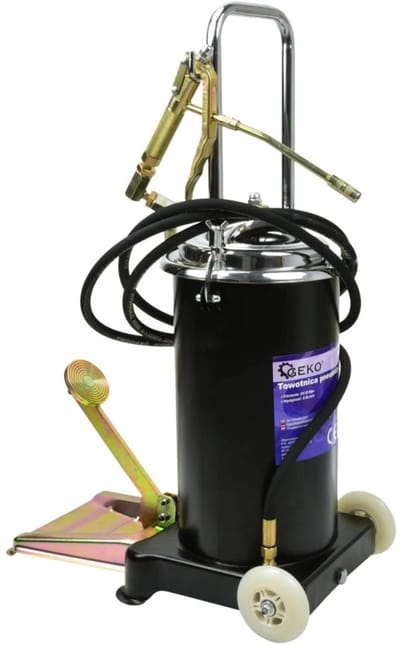 GEKO Voetbediende vetpomp - 15L - Compact & Mobiel - 4m slang - Hoge druk