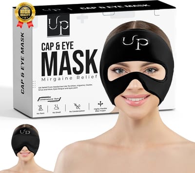 3-in-1 Warm & Koud Therapie Hoofdmasker – Migraine Relief Cap voor Hoofdpijn, Ontspanning, Slaap & Stressvermindering