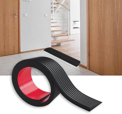 Drempelhelling Rubber 100 cm – Zelfklevend, Antislip, 800 kg – 2,5 cm Hoogtecompensatie voor Rolstoel, Kinderwagen, Robotstofzuiger – Binnen & Buiten