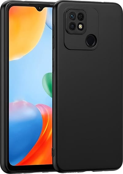 Siliconen Antishock hoesje geschikt voor Xiaomi Redmi 10A | Bumpercase Back Cover | TPU Case Backcover Beschermhoes | Zwart
