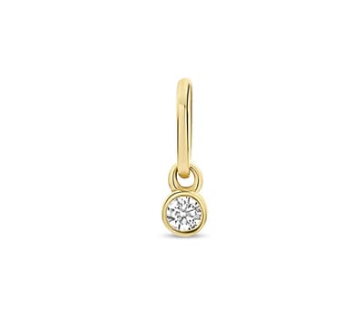 Geelgouden Hanger rond zirkonia 4023840