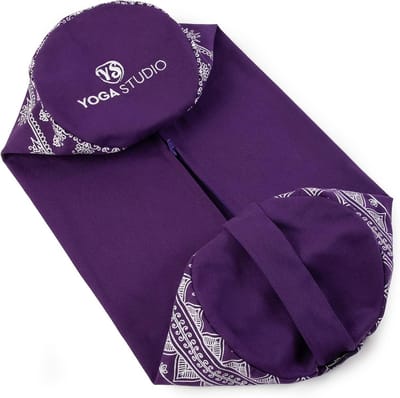 Biologische Katoenen Bolster Cover met Handvat en Rits - Olifant Paarse Druif