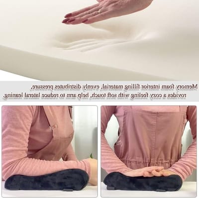 Zachte armsteun kussen voor ouderen in rolstoelen - Geheugenfoam elleboogkussen voor scootmobiel, armstabilisatie en comfortaccessoires, 1 stuk