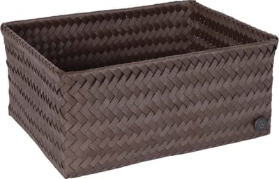 Handed By - Opbergmand - Mand - Speelgoedmand- Woonkamer - Badkamer - Kinderkamer - Luiertafel - Babykamer - Top Fit open large - bruin - taupe