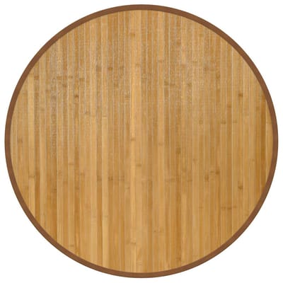 vidaXL - Vloerkleed - rond - 80 - cm - bamboe - naturel