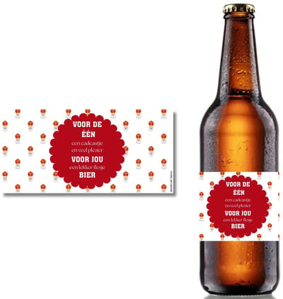 Sinterklaas Bier Etiket – “Voor Jou een Lekker Flesje Bier” – Grappig Cadeau Etiket voor Bierfles – Leuk Sinterklaas Cadeau voor Hem of Haar - Surprise