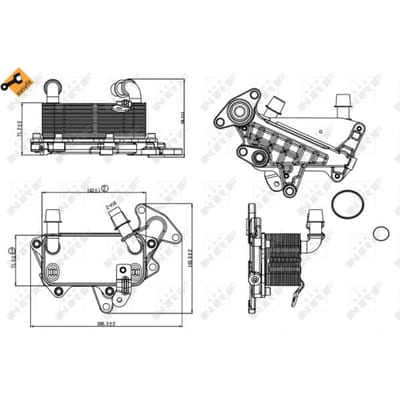 Olie radiator, automatische versnellingsbak NRF 31264