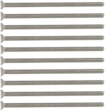 Dailygoods- Schroeven M5X100mm 10 stks - Verzonken Phillips - Roestvrij Staal - Duurzaam - Corrosiebestendig - Geschikt voor UPVC Handvat - Bevestigingsmiddelen