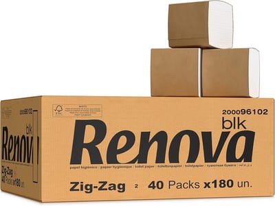 Luxe Zwart Zig-Zag Toiletpapier - 7200 Vellen Extra Zacht en Sterk