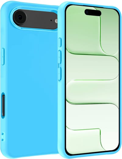 Hoesje Geschikt voor Apple iPhone Air - Sterk & Shockproof - Hoes Cover - Siliconen Case - Lichtblauw