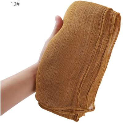 Dames Grote Maat Effen Effen Katoen Rayon Kreukvrij Hijab Sjaal Dame Hoge Kwaliteit Wikkels En Sjaals Moslim Hoofdband Islamitische Tulband brown
