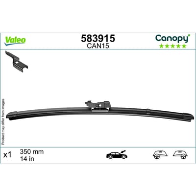 Wisserblad VALEO Canopy 583915, 350mm, Voor, 1 Stuk