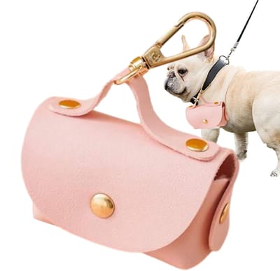 Hondenpoepzakhouder - Poepzakdispenser Hond - Hondenuitlaten - Met Rits - 10 x 5 x 8 cm - roze