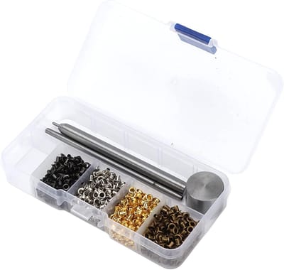 Doorvoertule 2 Mm Verguld Koper - Ideaal voor Schoenveters, Riemen en Miniatuur Oogjes met Opbergdoos
