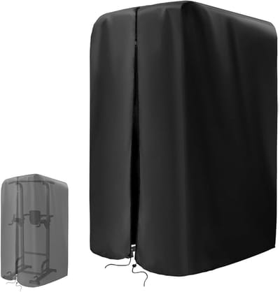 Dip Stand Protective Cover - Fitness Machine Kap - Apparatuur Beschermen - Waterdicht Oxford Doek - 40x42x88 Inch - Zwart