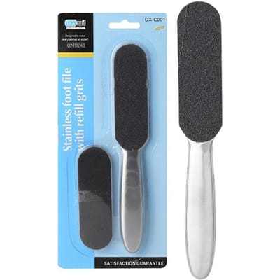 1PCS Voetrasp Met 10 Stuks Schuurpapier Voetverzorging Voor Harde Dode Huid Eelt Remover Pedicure Bestand vervanging