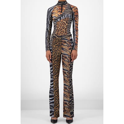 Daily Paper Animal Print Jannet Pants Maat: XS | Wijde Broeken Outlet | Dames