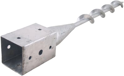 Paalhouder met Pen en Spiraal Vuurverzinkt Vierkanthout 71x71x795 mm