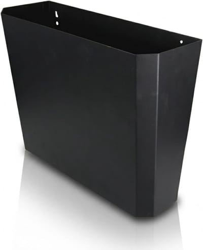 Werkplaats Prullenbak - Afvalemmer Wandmontage - Werkplaats Organiseren - Snel Afval Verwijderen - 33 x 29 x 13 cm - Zwart