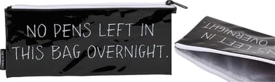 CGB Giftware Strictly Business Tools of a Genius Pencil Case -No Pens Left In This Bag Overnight-(One Size) (Black) 27 x 12 x 1 cm; 50 g