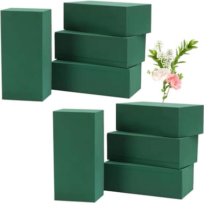 Steekschuim Blokken - Bloemschik Materiaal - Bloemstukken Maken - Voor Vochtige Basis - 23x11x7cm - Groen