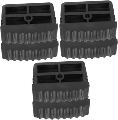 Laddervoetpluggen - Ladderdoppen Antislip - Ladder Stabiliseren - Antislip Rubber - 6 Stuks - Zwart