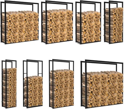 Stalen Brandhoutrek - Minimalistisch en Stabiel, 8 Maten Beschikbaar