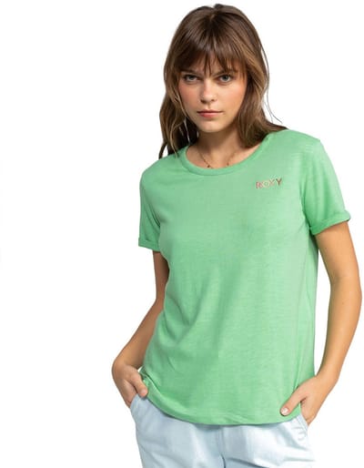 Roxy Saturdaze Ss Tee T-shirt Met Korte Mouwen Groen XS Vrouw