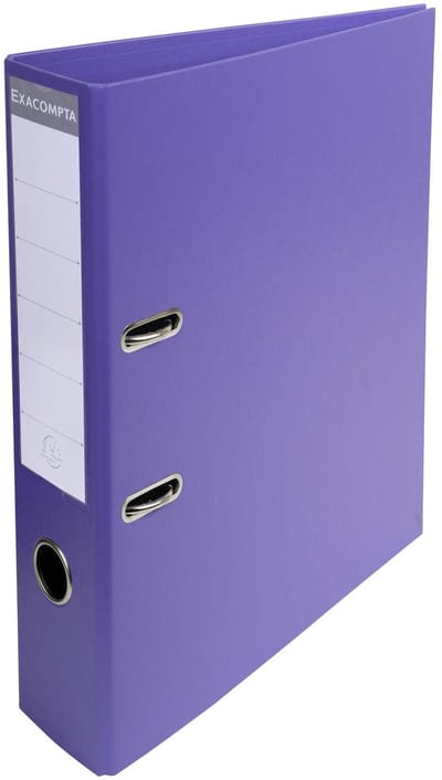 Exacompta 10x Prem'Touch® PVC Ordner met hefboom - rug 70 mm - A4 - Paars - 53757E