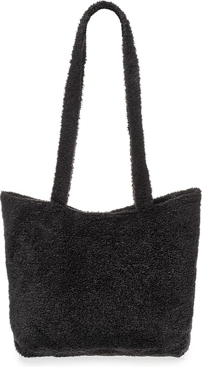 Yucka - Teddy tas - Schoudertas - Tote bag - Draagtas - Handtassen dames - Met magnetische druksluiting - Zwart