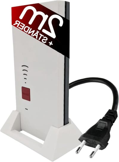 Wifi Versterker Standaard - Repeater Houder - Netwerk Optimalisatie - Made in Germany - 2 Meter Kabel - Wit