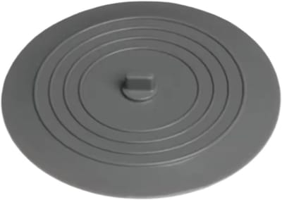 Doucheafdekking Badstop - Gootsteen Haar Vanger - Lekvrij Vullen - Flexibel Siliconen Materiaal - 15 cm Diameter - Grijs